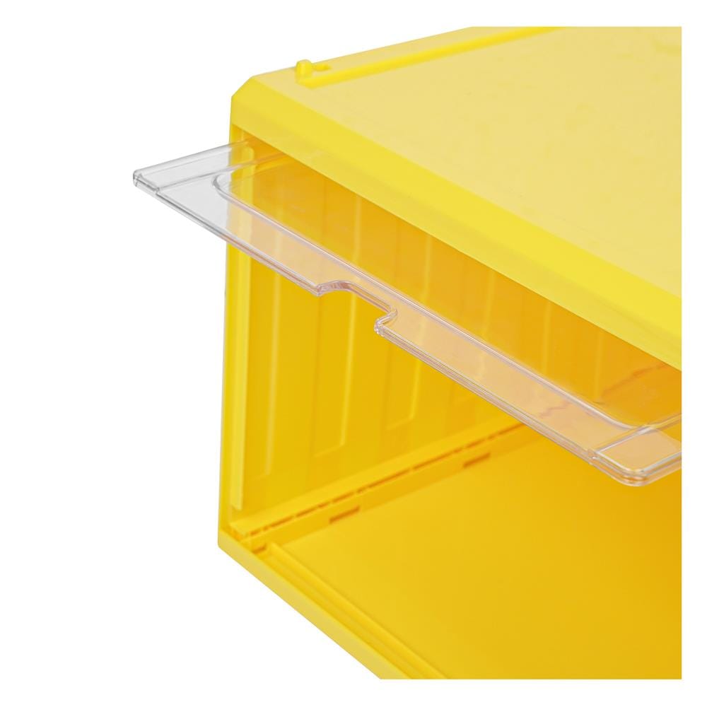 กล่องรองเท้าฝาสไลด์ STACKO CONTAINER 25x35x21.5 ซม. สีเหลือง