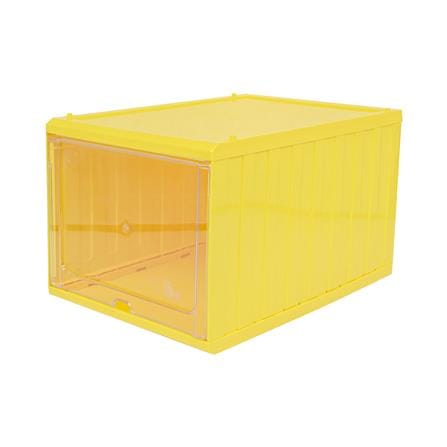 กล่องรองเท้าฝาสไลด์ STACKO CONTAINER 25x35x21.5 ซม. สีเหลือง_1