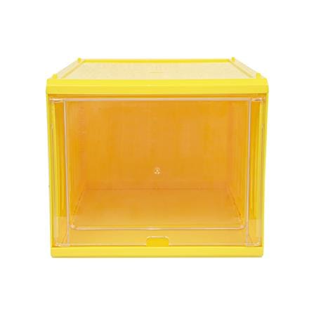 กล่องรองเท้าฝาสไลด์ STACKO CONTAINER 25x35x21.5 ซม. สีเหลือง_2