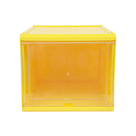 กล่องรองเท้าฝาสไลด์ STACKO CONTAINER 25x35x21.5 ซม. สีเหลือง_2