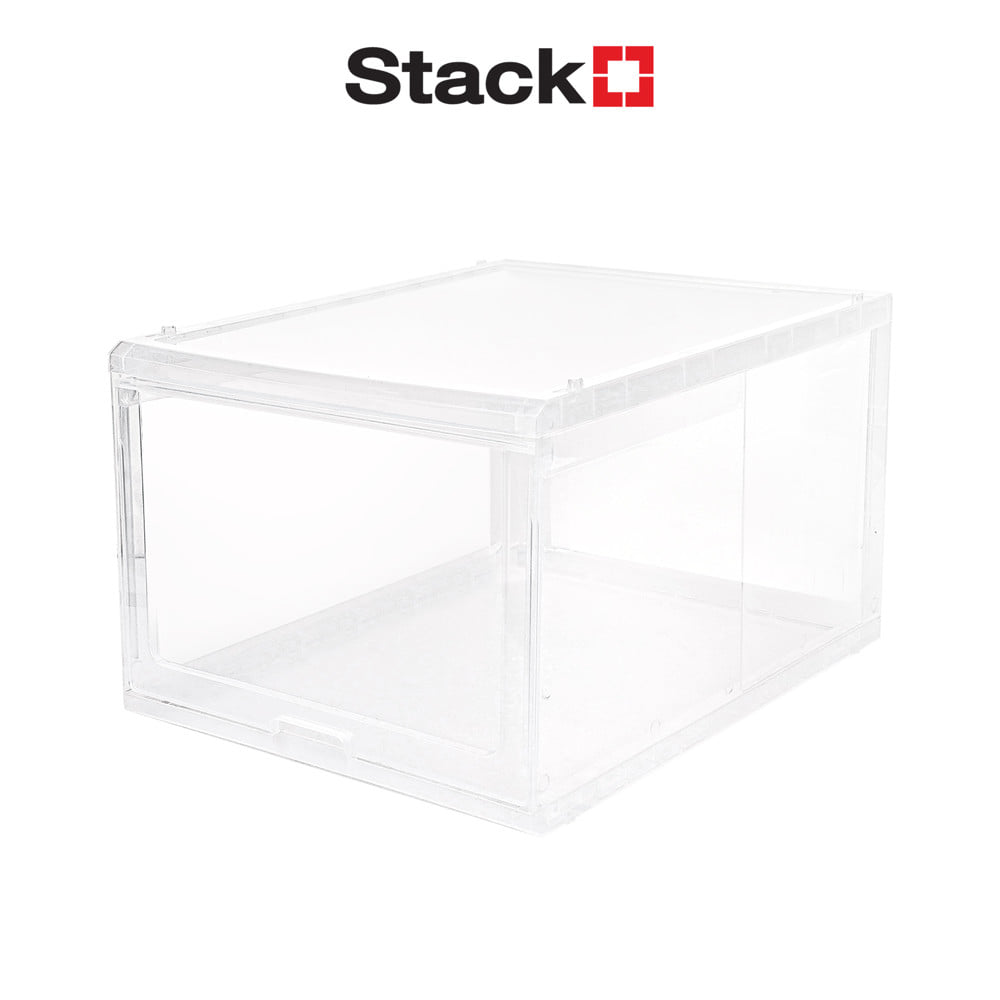 กล่องรองเท้าฝาสไลด์ STACKO CARGO 28.7x36x22.2 ซม. สีใส