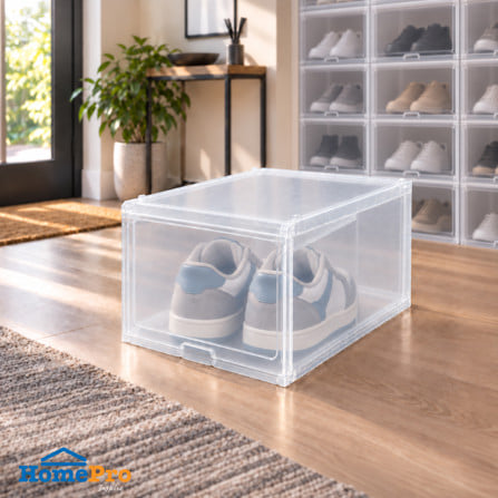 กล่องรองเท้าฝาสไลด์ STACKO CARGO 28.7x36x22.2 ซม. สีใส