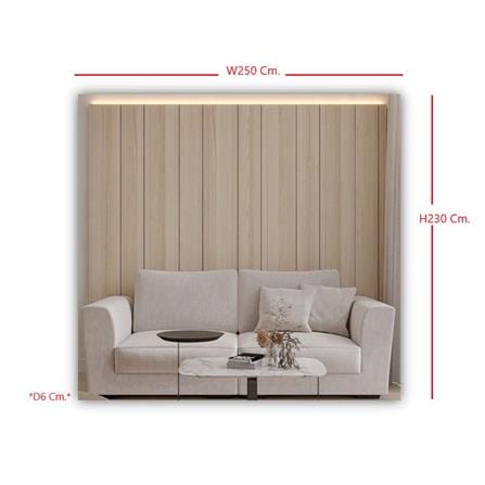 ผนังตกแต่งสำเร็จรูป SB BUILT IN 59059872 250 ซม. สีไม้อ่อน_2