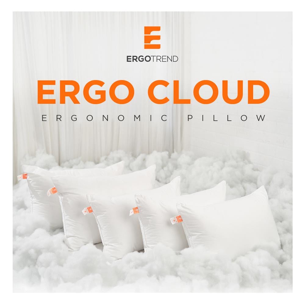 หมอนหนุน ใยสังเคราะห์ ERGOTREND ERGO CLOUD-S SOFT 73x48x15 ซม. สีขาว