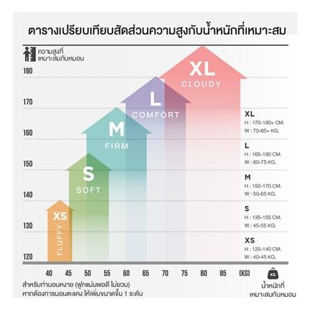 หมอนหนุน ใยสังเคราะห์ ERGOTREND ERGO CLOUD-S SOFT 73x48x15 ซม. สีขาว_10