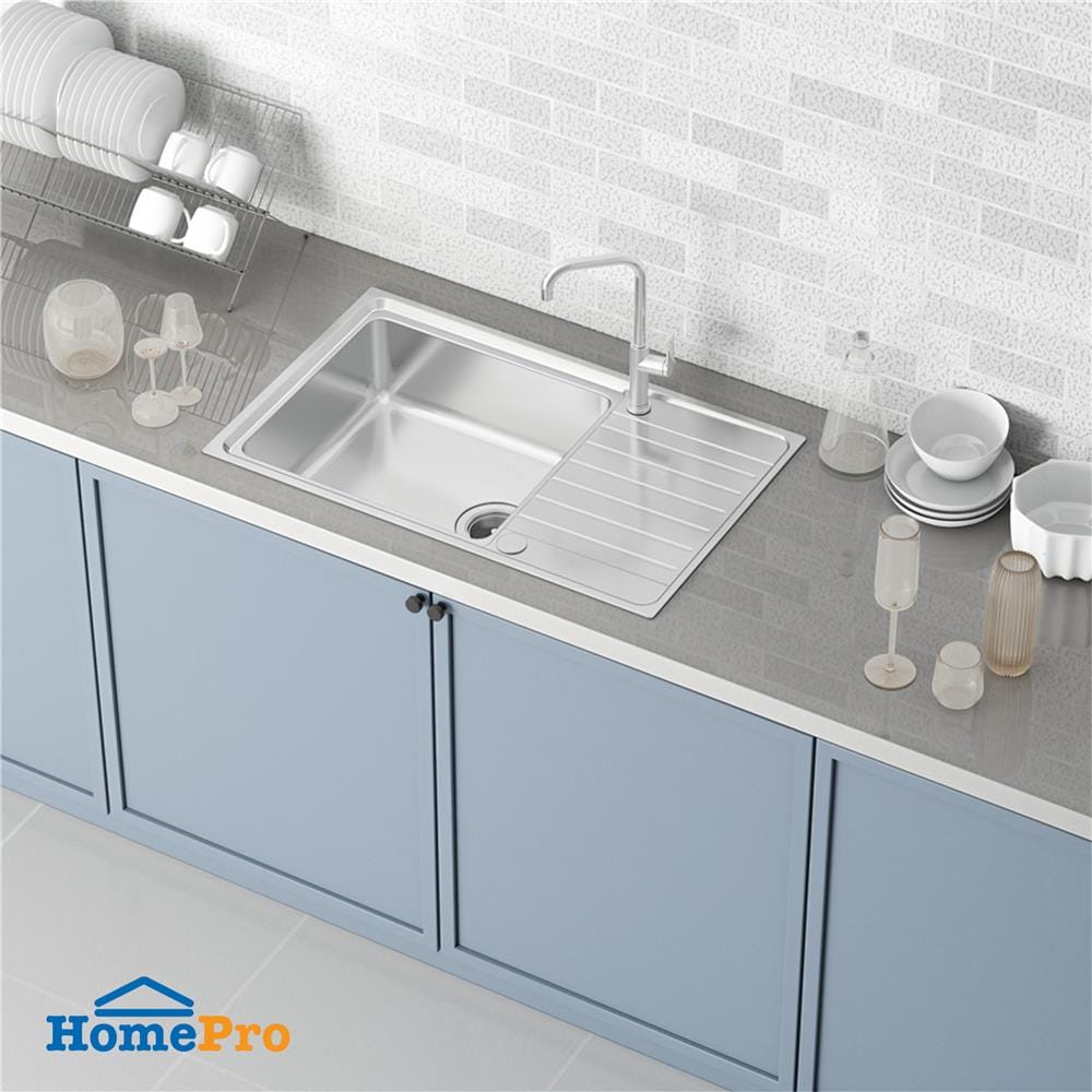 ซิงค์ฝัง 1 หลุม 1 ที่พัก MEX ELB80BM สีเงิน
