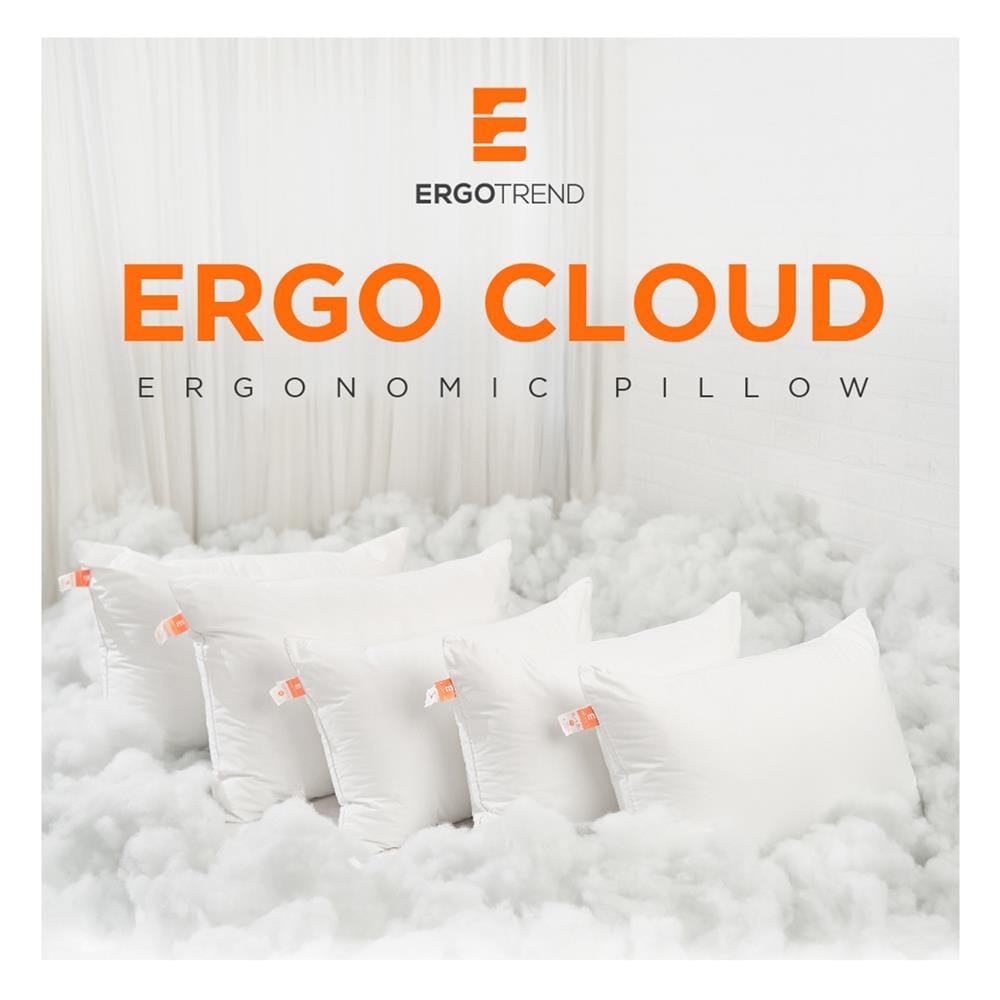 หมอนหนุน ใยสังเคราะห์ ERGOTREND ERGO CLOUD-M FIRM 73x48x15 ซม. สีขาว