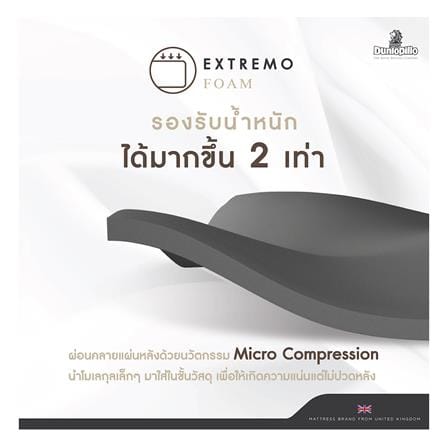 ที่นอนโฟม 3.5 ฟุต DUNLOPILLO รุ่น LUTON พร้อมหมอนหนุน 1 ชิ้น_8