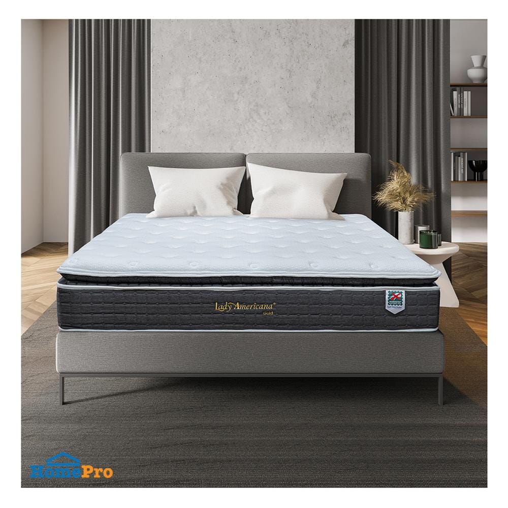 ที่นอนพ็อกเก็ตสปริง 5 ฟุต LADY AMERICANA รุ่น GOLD พร้อมชุดเครื่องนอน 11 ชิ้น