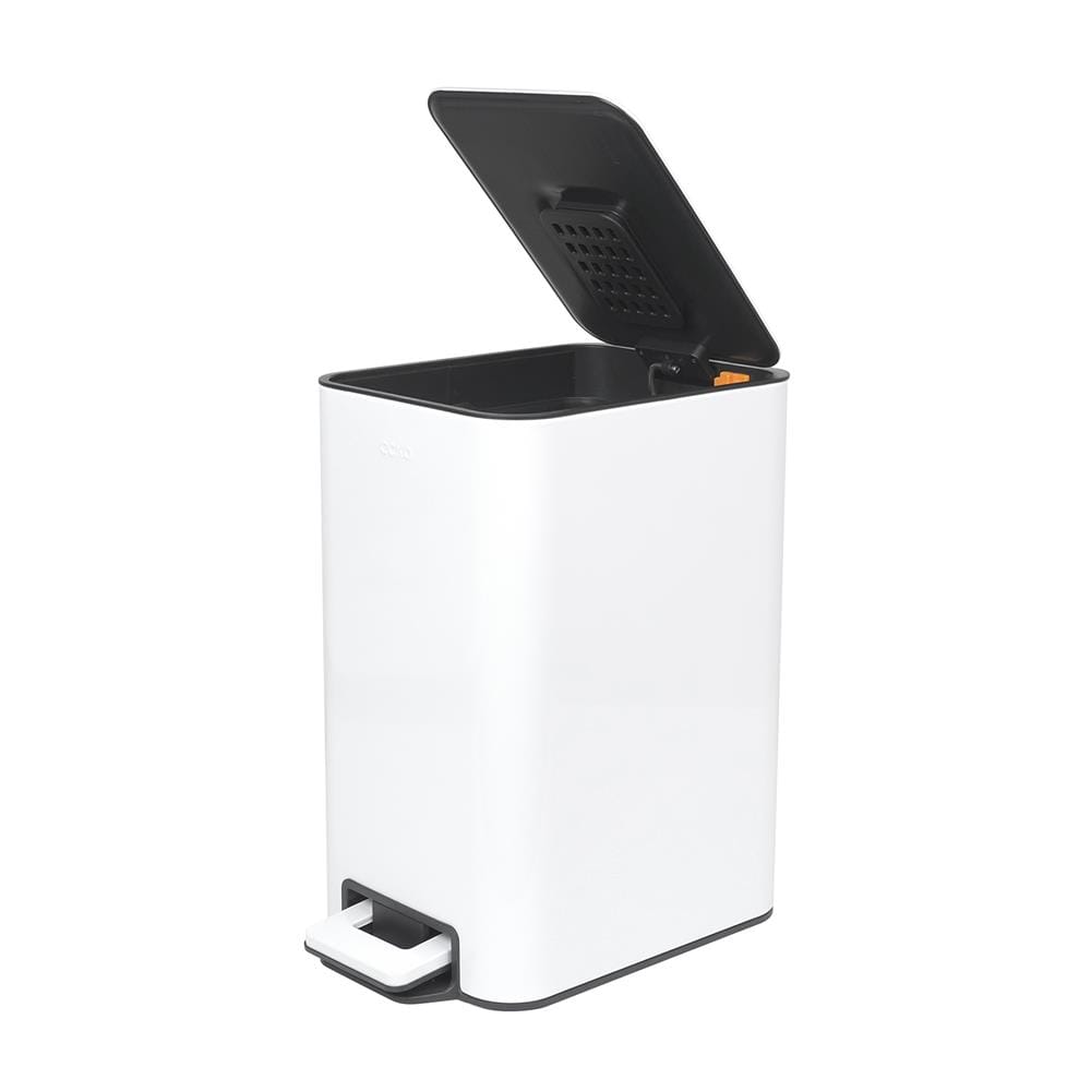 ถังขยะเหยียบเหลี่ยม ACCO TIDY 9 ลิตร สีขาว