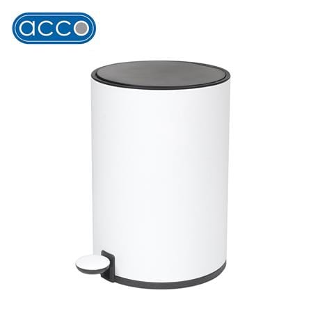 ถังขยะเหยียบกลม ACCO STYLISH 5 ลิตร สีขาว_1