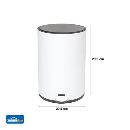 ถังขยะเหยียบกลม ACCO STYLISH 5 ลิตร สีขาว_8