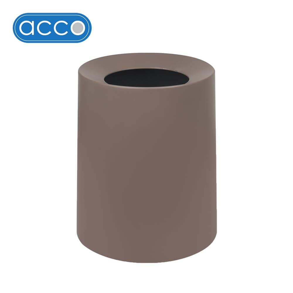 ถังขยะกลม ACCO TUBULAR 10 ลิตร สีน้ำตาล_1