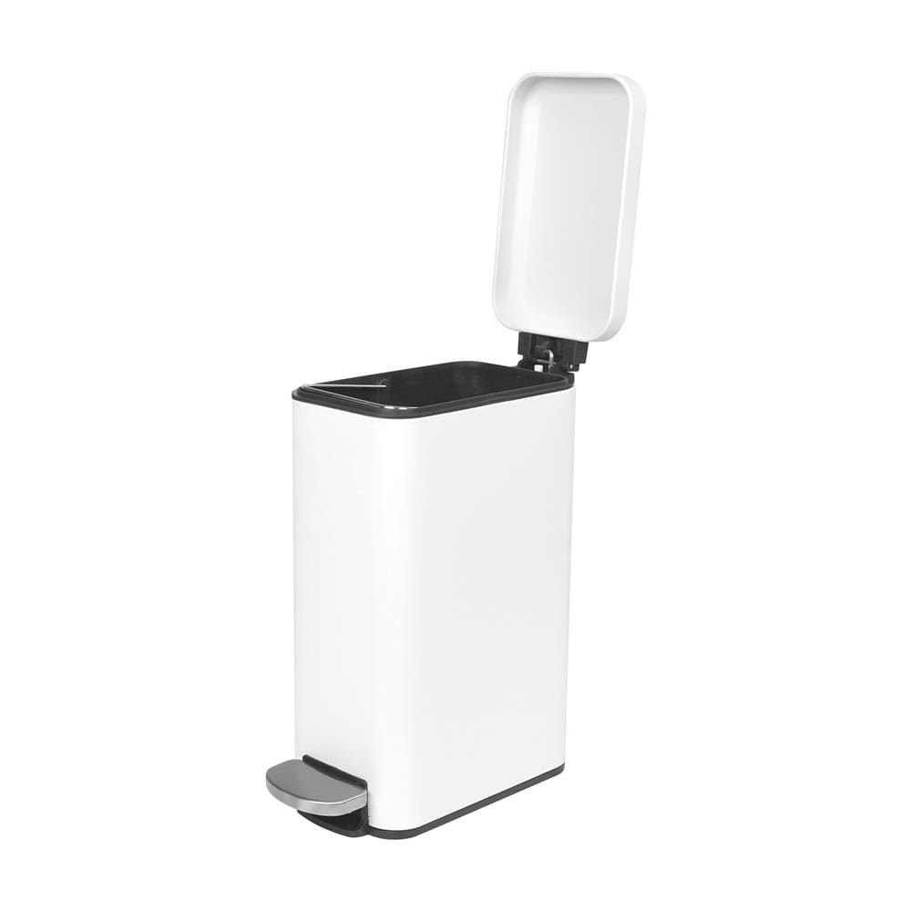 ถังขยะเหยียบเหลี่ยม ACCO RECTANGULAR 10 ลิตร สีขาว