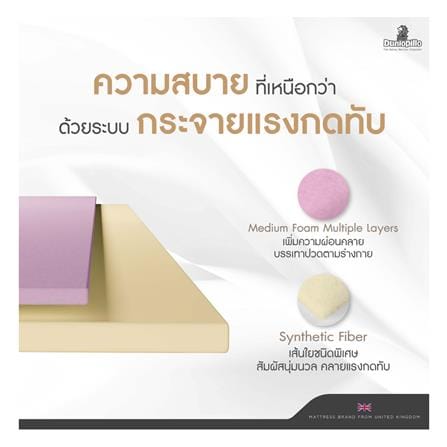 ที่นอนโฟม 3.5 ฟุต DUNLOPILLO รุ่น UTOPIA พร้อมหมอนหนุน 1 ชิ้น_5