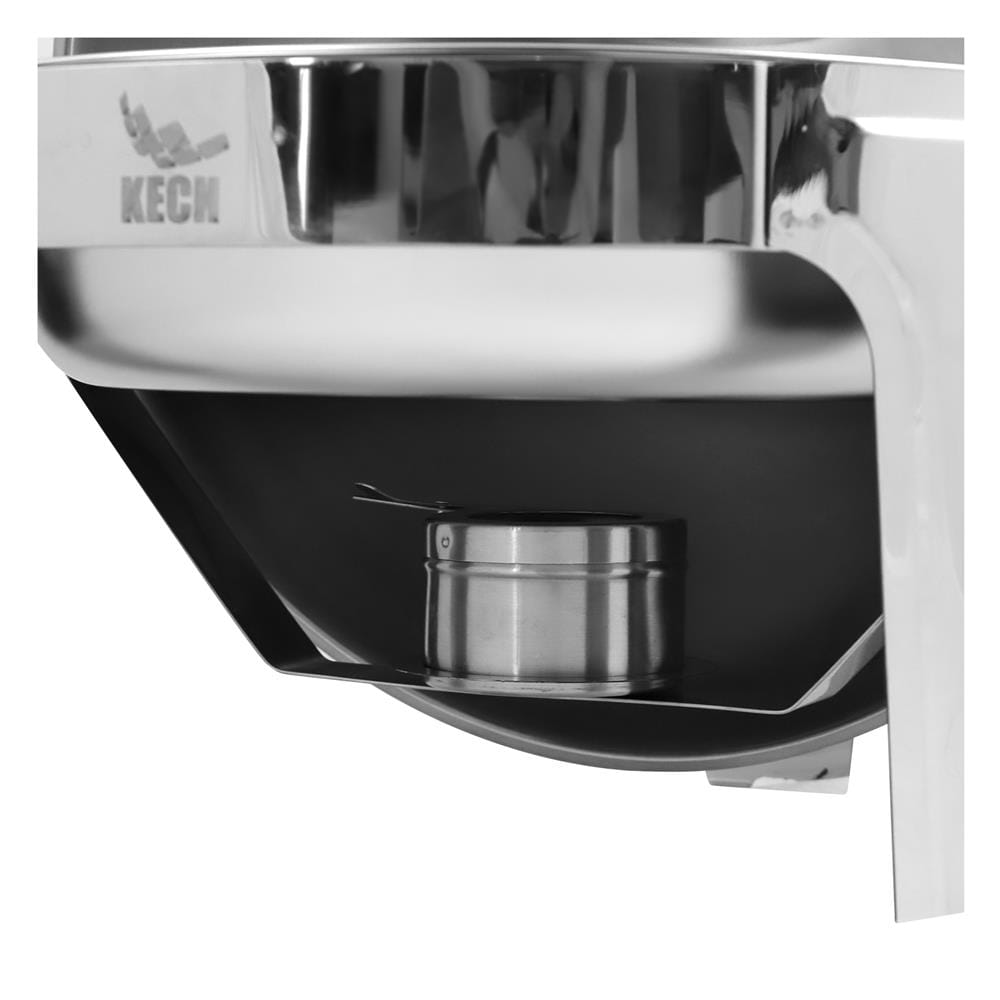 อ่างอุ่นอาหารกลม ฝากระจกเลื่อน 6.5 ลิตร KECH