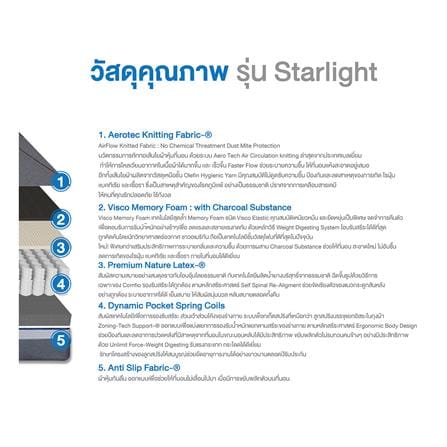 ที่นอนพ็อกเก็ตสปริง 6 ฟุต COMFIO รุ่น STARLIGHT_4