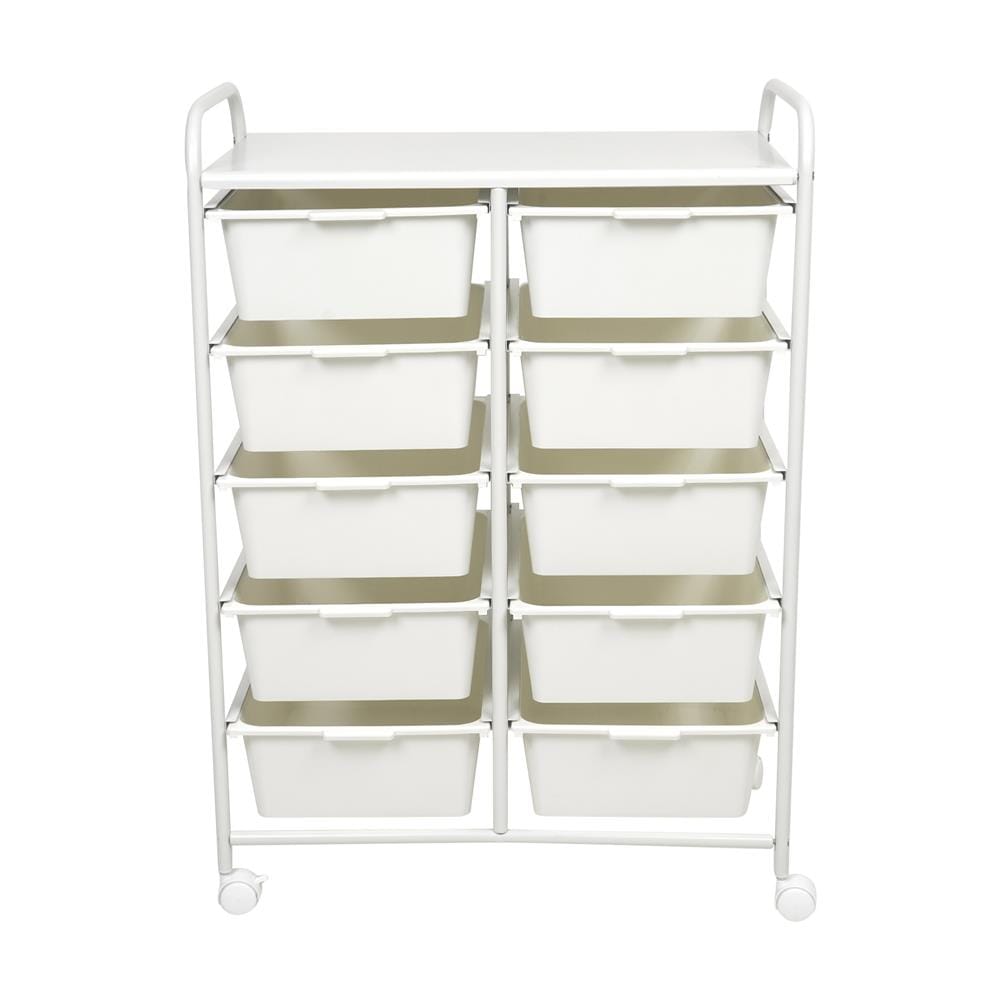 ชั้นลิ้นชัก 10 ชั้น STACKO BONNIE 63x36.5x91 ซม. สีขาว