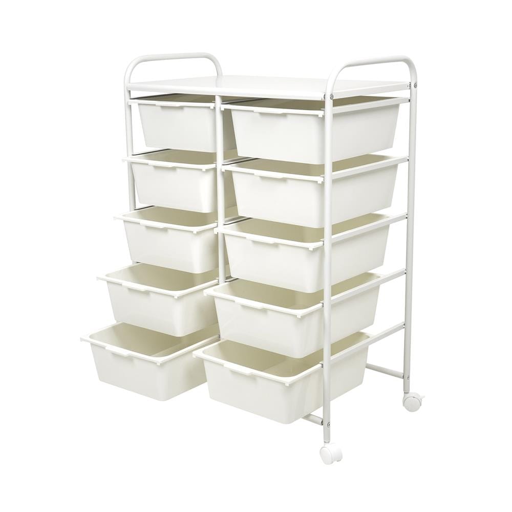 ชั้นลิ้นชัก 10 ชั้น STACKO BONNIE 63x36.5x91 ซม. สีขาว