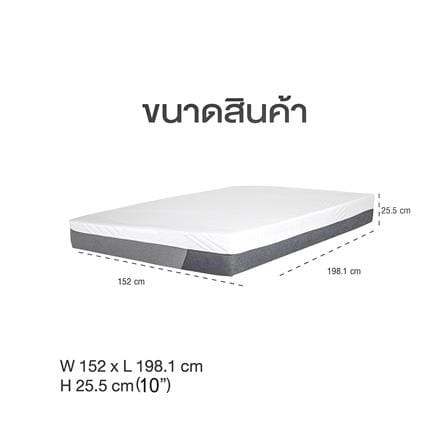ที่นอนเมมโมรี่โฟม 5 ฟุต COMFIO รุ่น ASTRA_6
