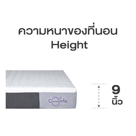 ที่นอนเมมโมรี่โฟม 6 ฟุต COMFIO รุ่น PULSAR_7