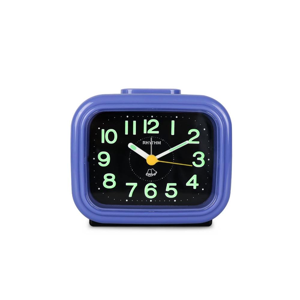 นาฬิกาปลุกพลาสติก RHYTHM 4RA888-R04 4.5 นิ้ว สีฟ้า