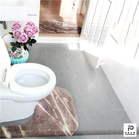 พรมห้องน้ำ PRAW DE MARBLE PINK 62X70 ซม. สีชมพู_7