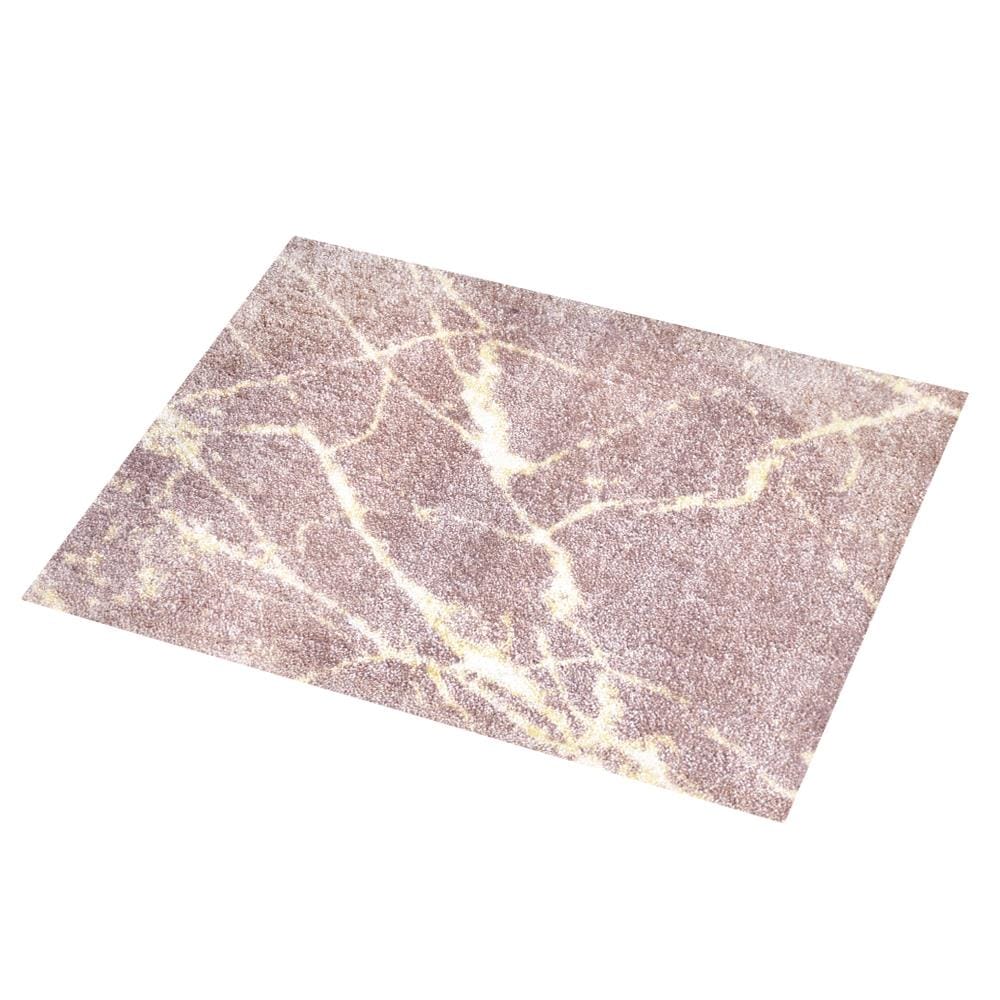 พรมเช็ดเท้าดักฝุ่น PRAW DE MARBLE PINK 120X180 ซม. สีชมพู
