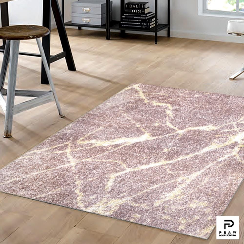 พรมเช็ดเท้าดักฝุ่น PRAW DE MARBLE PINK 120X180 ซม. สีชมพู