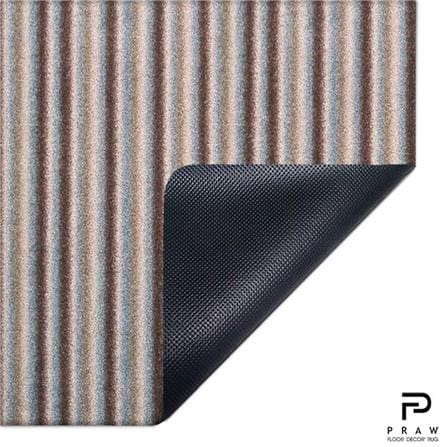 พรมเช็ดเท้าดักฝุ่น PRAW DE 70X190 ซม. สีเทา/น้ำตาล_1