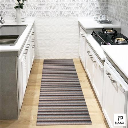 พรมเช็ดเท้าดักฝุ่น PRAW DE 70X190 ซม. สีเทา/น้ำตาล_5