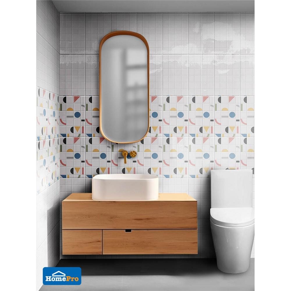 กระเบื้องผนัง 25x40 ซม. COTTO จอยฟูล เดคโค่ HYG PM 1 ตร.ม.
