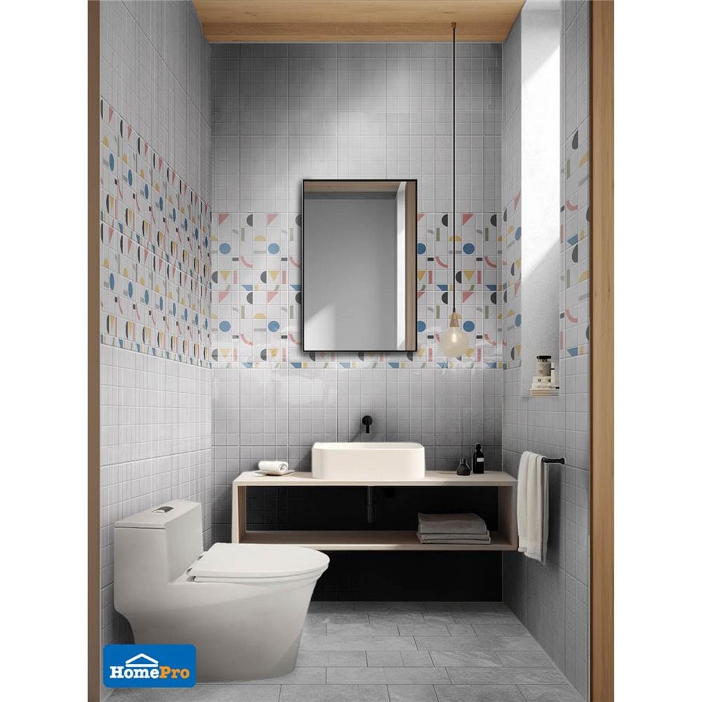 กระเบื้องผนัง 25x40 ซม. COTTO จอยฟูล เดคโค่ HYG PM 1 ตร.ม.