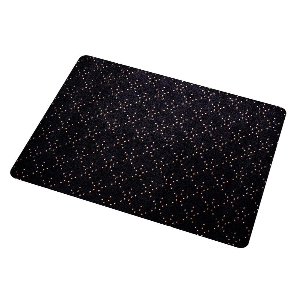 พรมเช็ดเท้าดักฝุ่น PRAW DE LUCKY BLACK 50X75 ซม. สีดำ