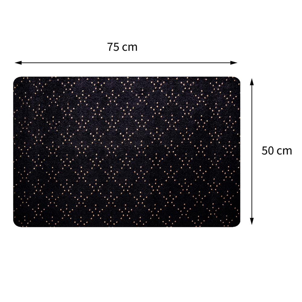 พรมเช็ดเท้าดักฝุ่น PRAW DE LUCKY BLACK 50X75 ซม. สีดำ