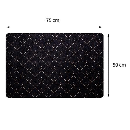 พรมเช็ดเท้าดักฝุ่น PRAW DE LUCKY BLACK 50X75 ซม. สีดำ_8