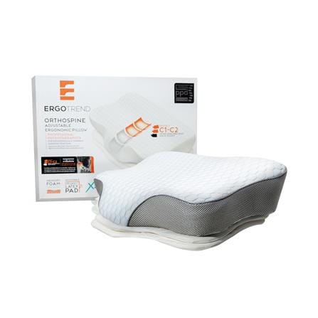 หมอนสุขภาพ เมมโมรี่โฟม ERGOTREND ORTHOSPINE ADJUSTABLE 60x45x13 ซม. สีขาว/เทา_1