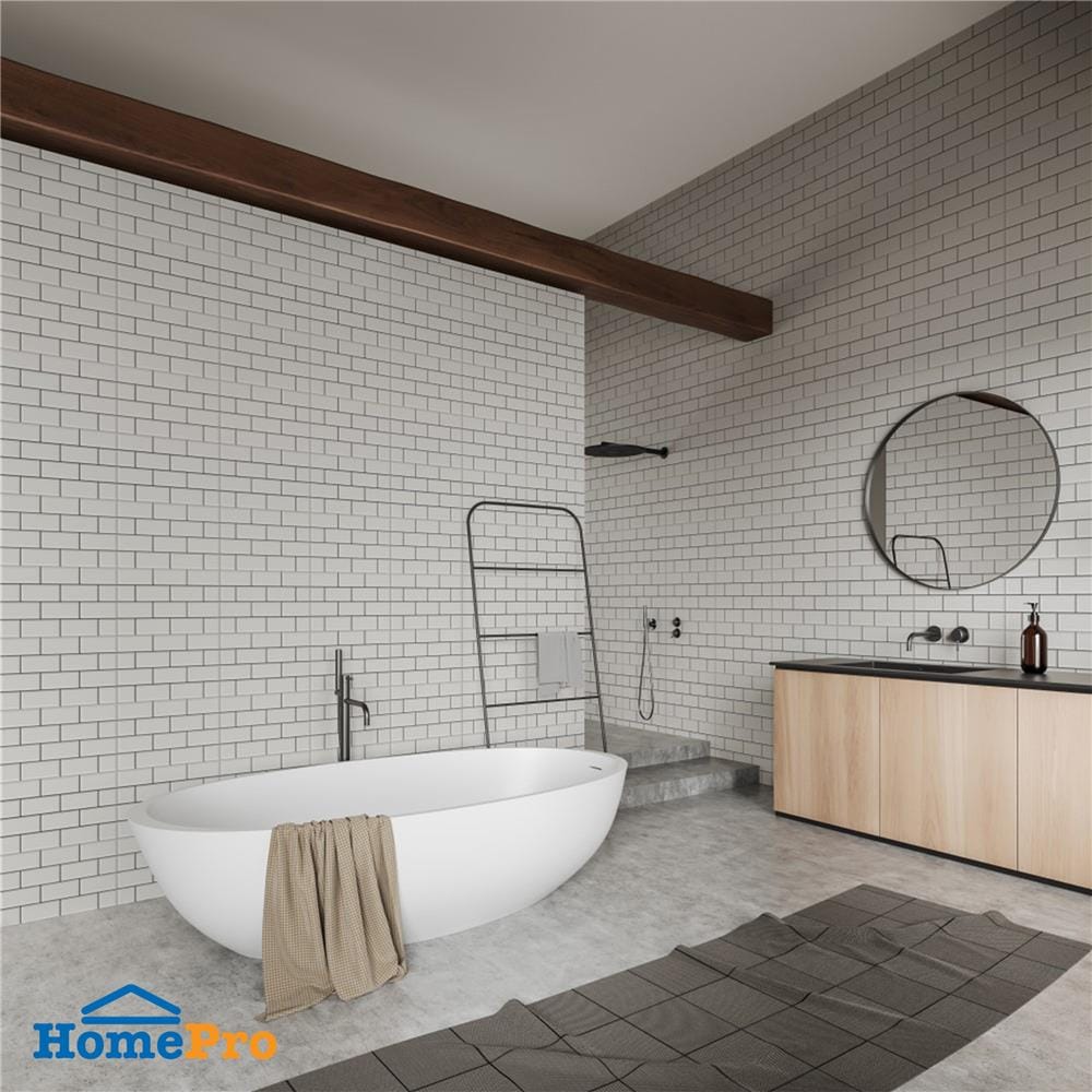 กระเบื้องผนัง 25x40 ซม. COTTO กลี บริค ขาว HYG PM 1 ตร.ม.