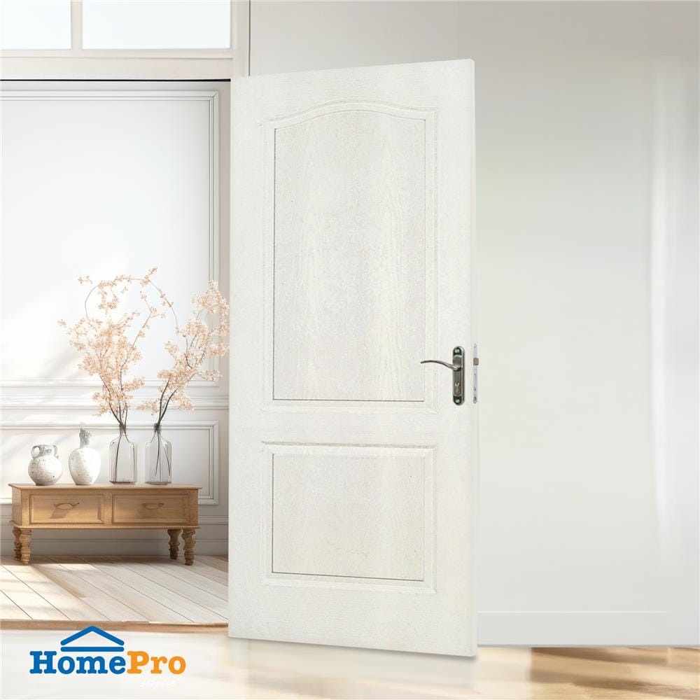 ประตูภายใน HDF AZLE MILANO202 80X200 ซม. สีรองพื้น ไม่เจาะลูกบิด