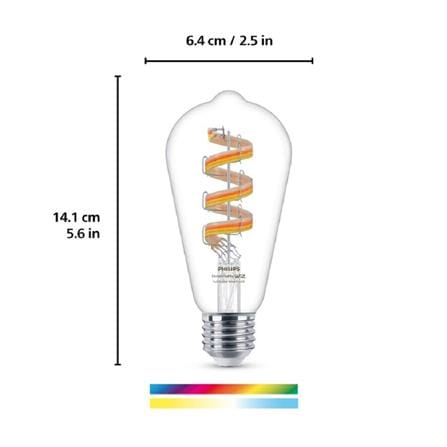 หลอด LED PHILIPS ST64 รุ่น WIZ 6.3 วัตต์ RGB E27_3