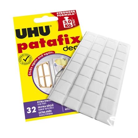 กาวดินน้ำมัน UHU PATAFIX DECO สีขาว แพ็ก 32 ชิ้น_4