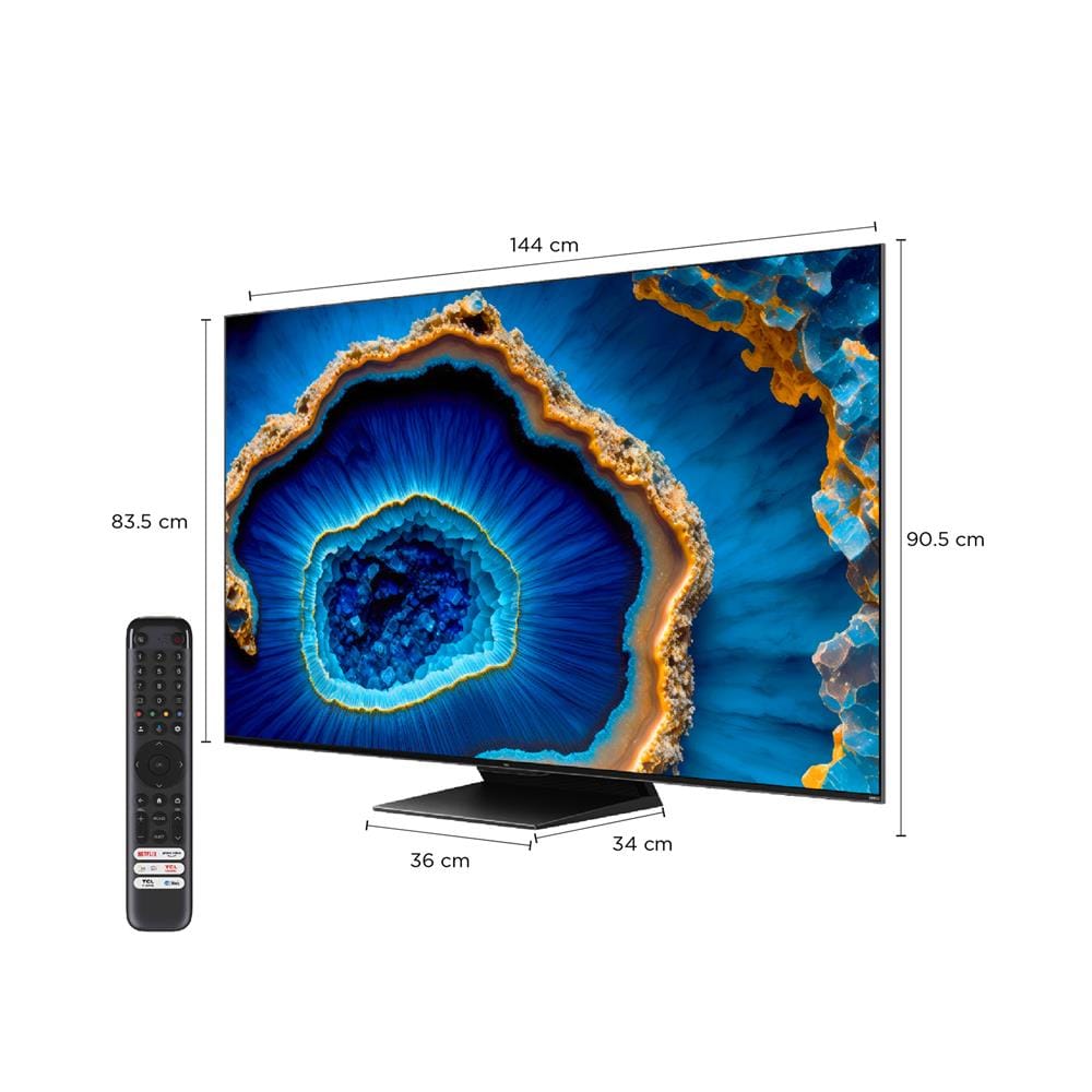 ทีวีมินิแอลอีดี 65 นิ้ว TCL (4K, MINI LED, GOOGLE TV) 65C755