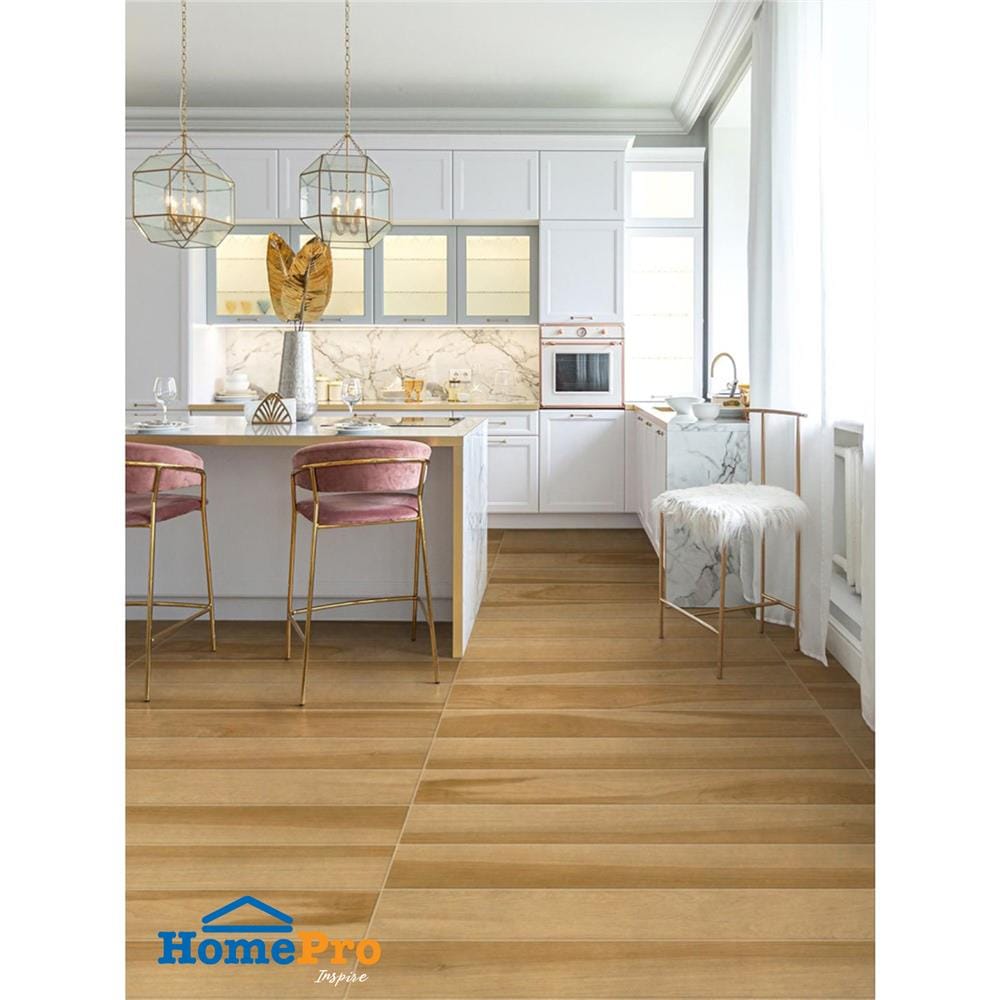 กระเบื้องพื้นพอร์ซเลน 20x120ซม. COTTO เชอร์ริช (HYG) เบจ PM 0.96