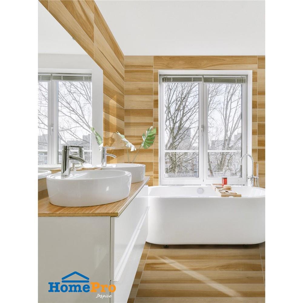 กระเบื้องพื้นพอร์ซเลน 20x120ซม. COTTO เชอร์ริช (HYG) เบจ PM 0.96