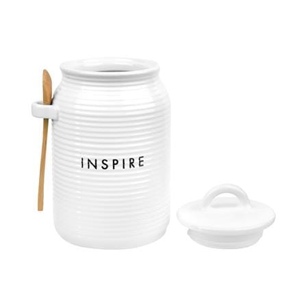 ขวดโหลเซรามิกฝาดึง KECH INSPIRE 1 ลิตร สีขาว_2