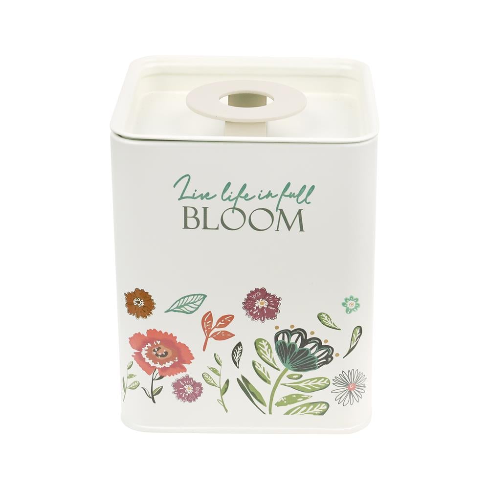 ขวดโหลเหลี่ยมฝาดึง KECH GARDEN BLOOM 1.45 ลิตร สีครีม