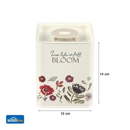 ขวดโหลเหลี่ยมฝาดึง KECH GARDEN BLOOM 1.45 ลิตร สีครีม_3