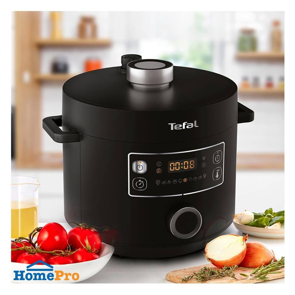 หม้ออัดแรงดัน TEFAL CY755866 5 ลิตร สีดำ