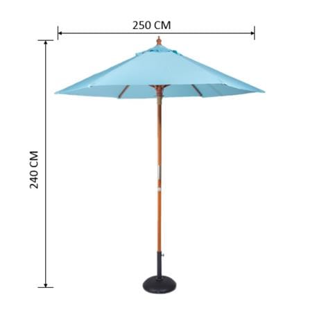 ร่มสนามกลม IVY WOOD 2.5 ม. สีฟ้า_2