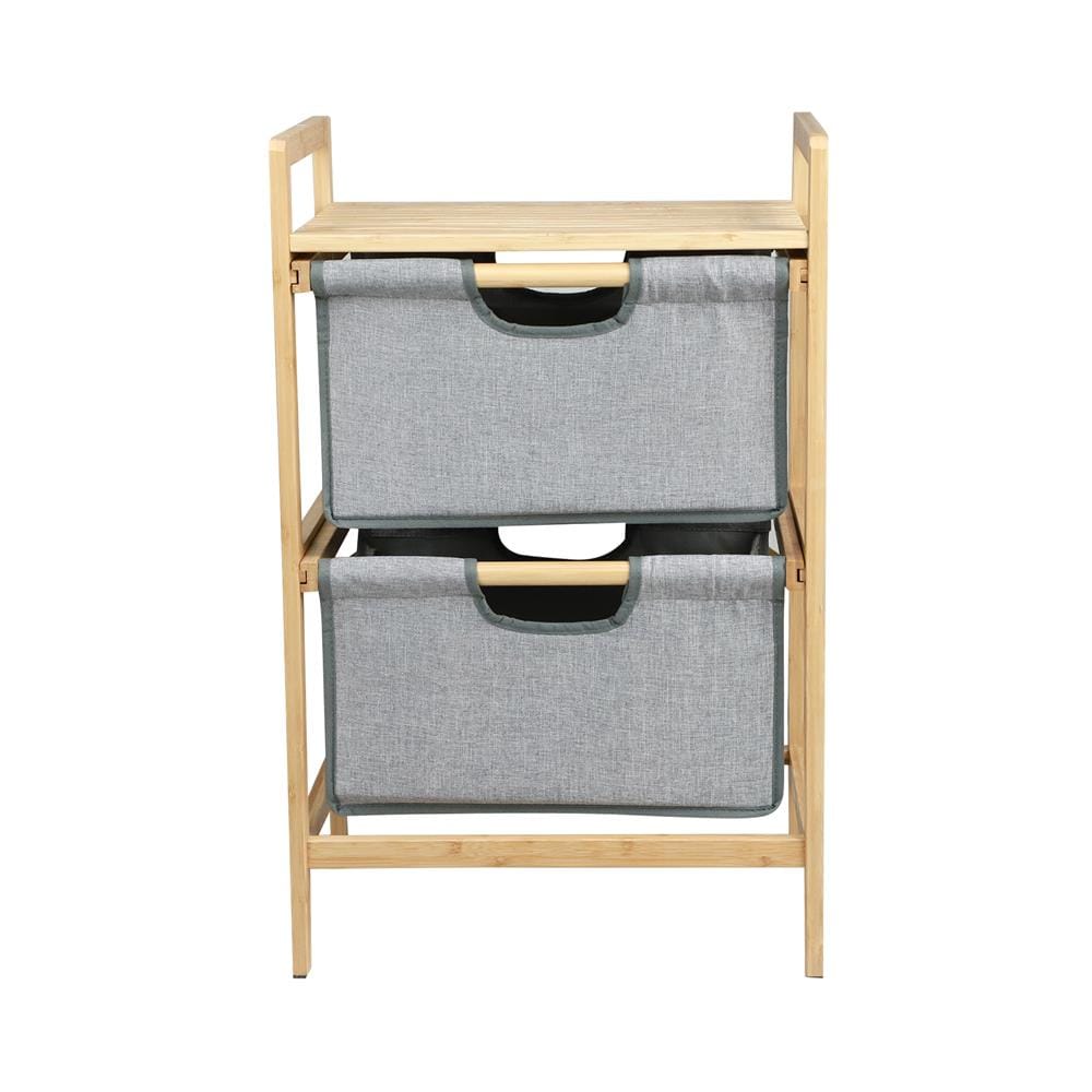 ชั้นลิ้นชักผ้า 2 ชั้น STACKO GINA 45x32x70 ซม. สีเทา